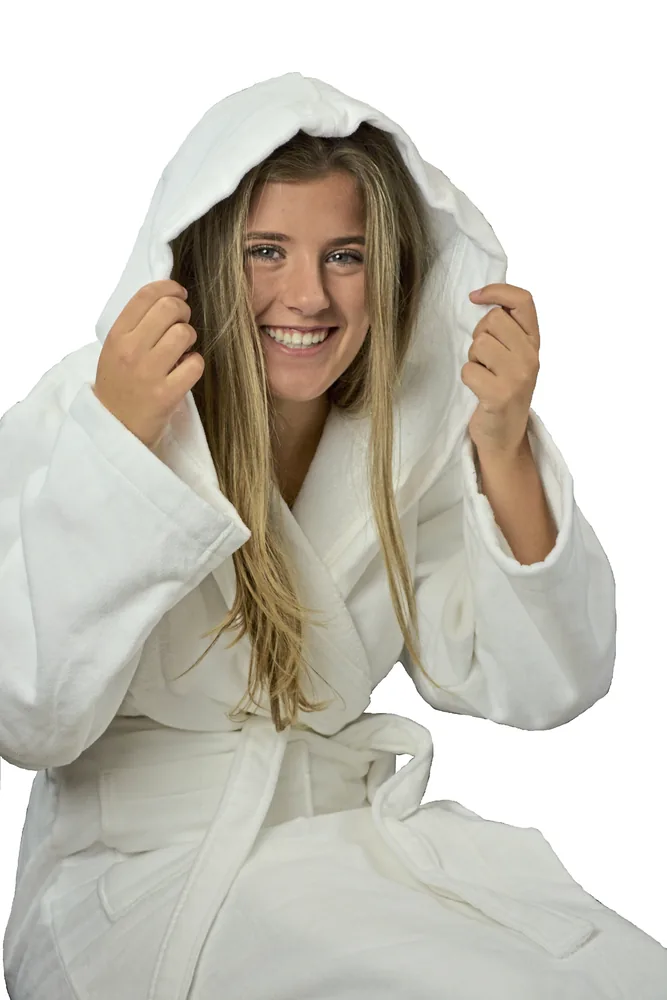 DeLuxe Velour Bathrobe with hood