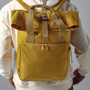Recycled Twin Handle Roll-Top Laptop Backpack