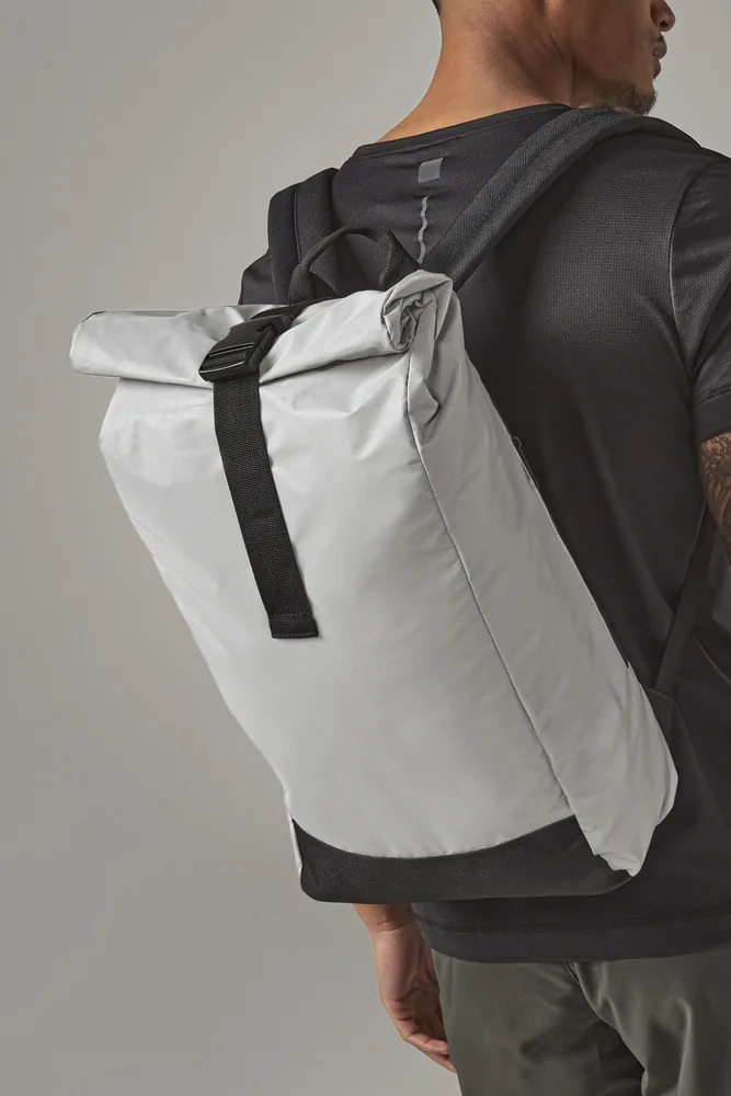 Reflective Roll-Top Backpack