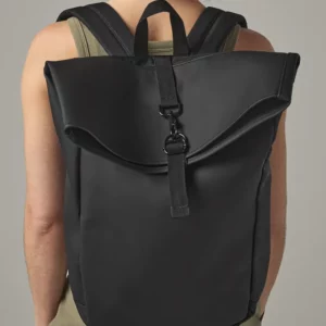 Matte PU Roll-Top Backpack