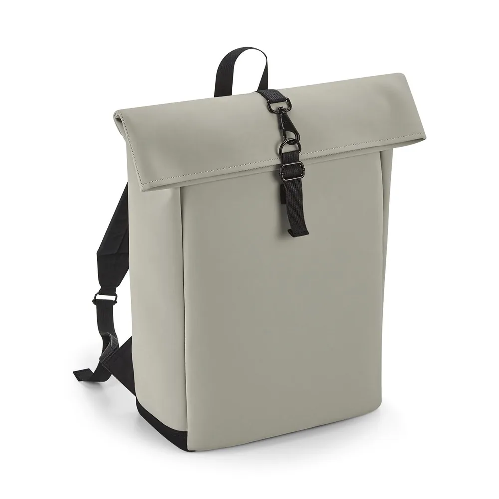 Matte PU Roll-Top Backpack – Image 2