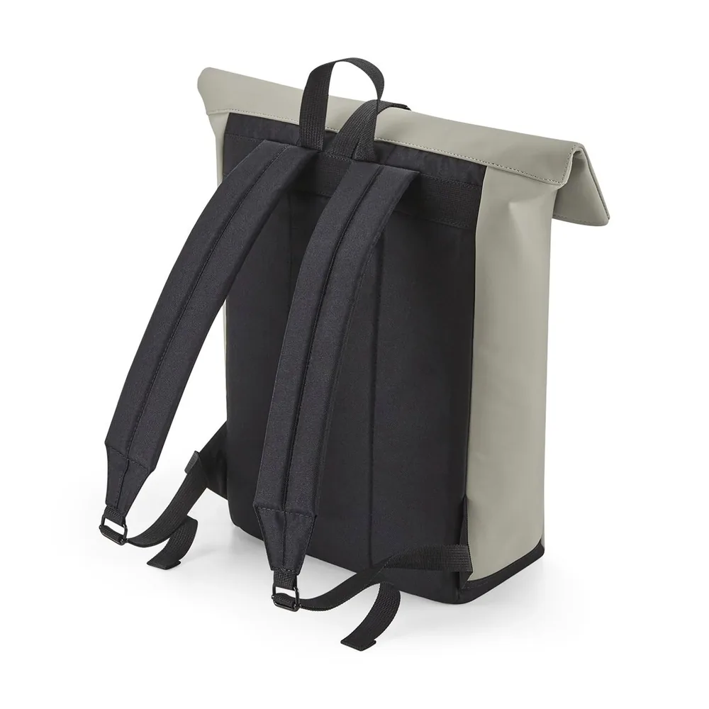 Matte PU Roll-Top Backpack – Image 3
