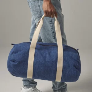 Denim Barrel Bag