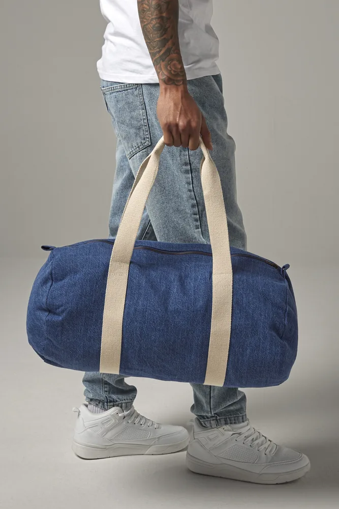 Denim Barrel Bag