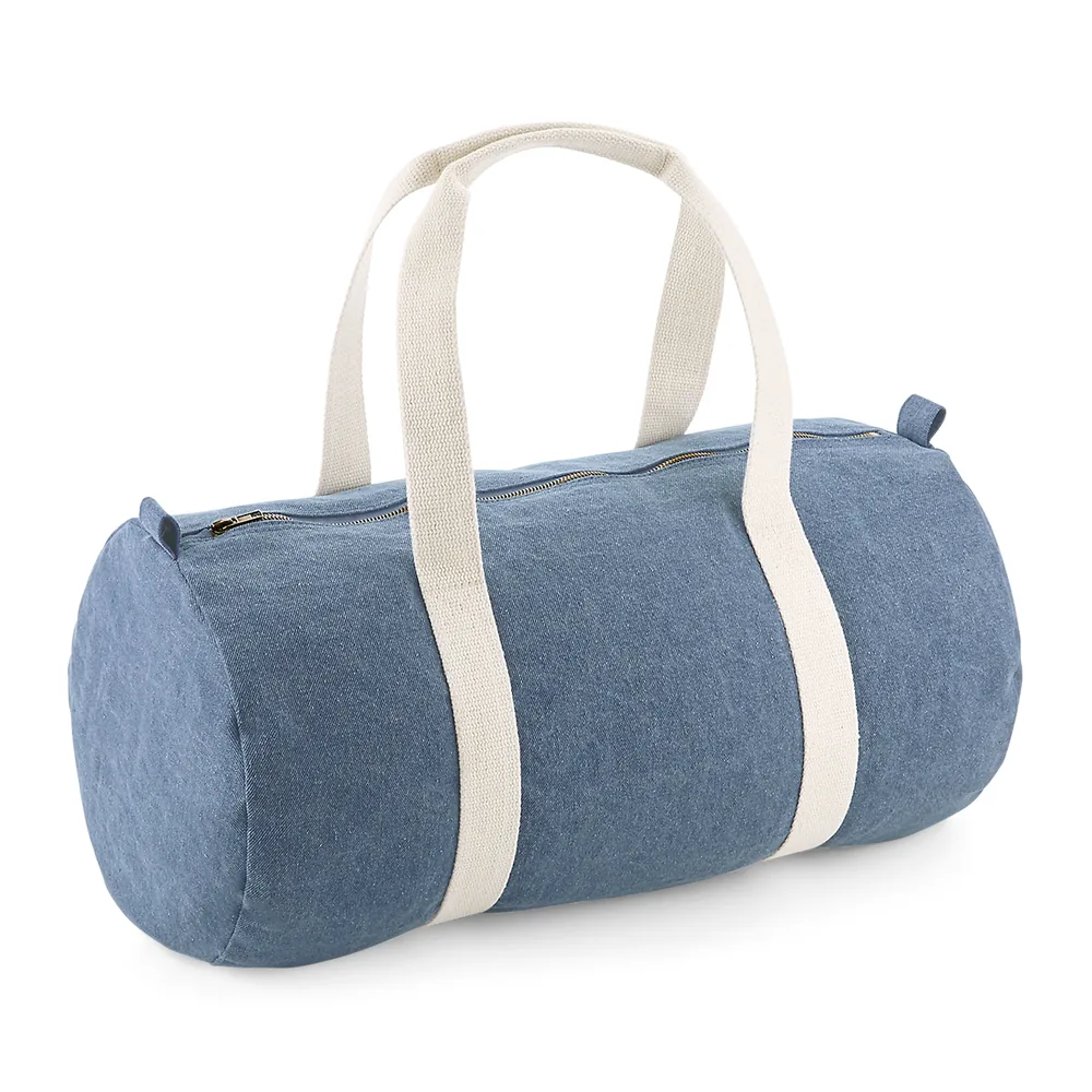 Denim Barrel Bag – Image 2