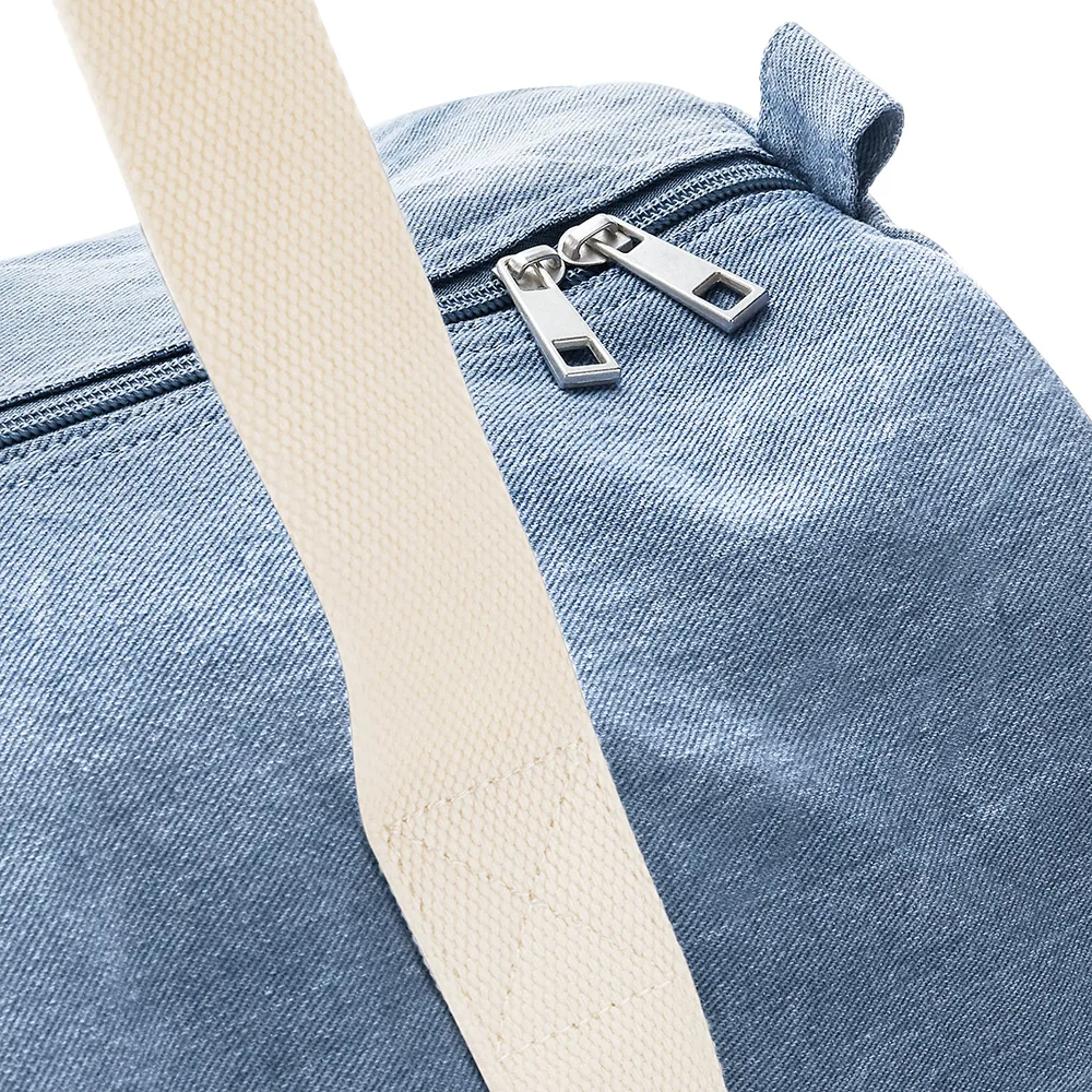 Denim Barrel Bag – Image 3