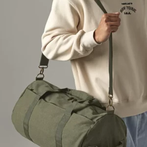 Vintage Canvas Barrel Bag