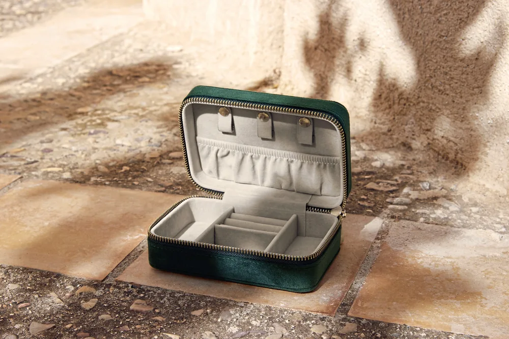 Velvet Travel Jewellery Box