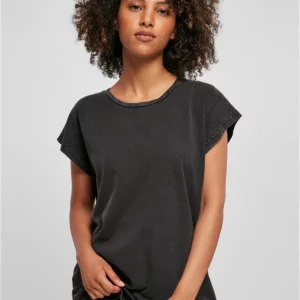 Ladies´ Acid Washed Extended Shoulder Tee