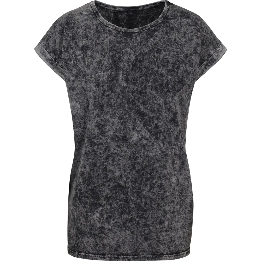 Ladies´ Acid Washed Extended Shoulder Tee – Image 2
