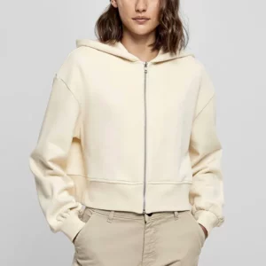 Ladies Short Oversized Zip Jacket