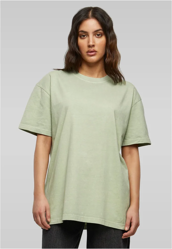 Ladies Oversized Acid Wash Tee