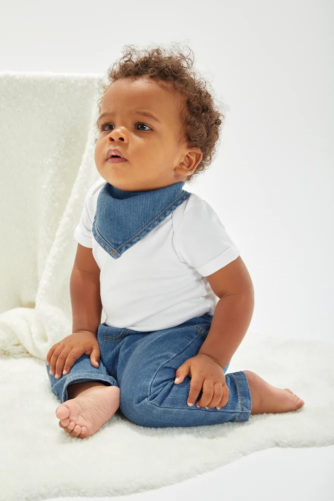 Baby Rocks Denim Bandana Bib