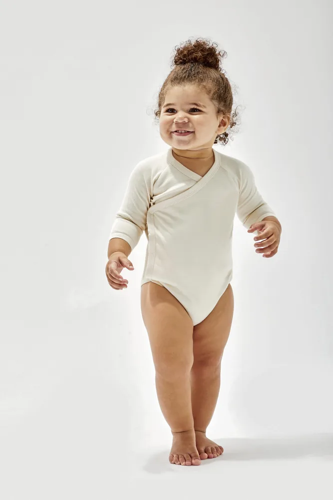Baby Long Sleeve Kimono Bodysuit