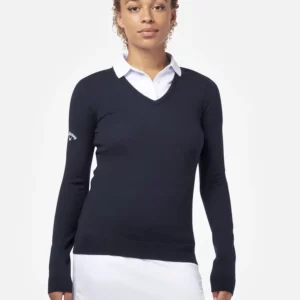 Ladies V-Neck Merino Sweater