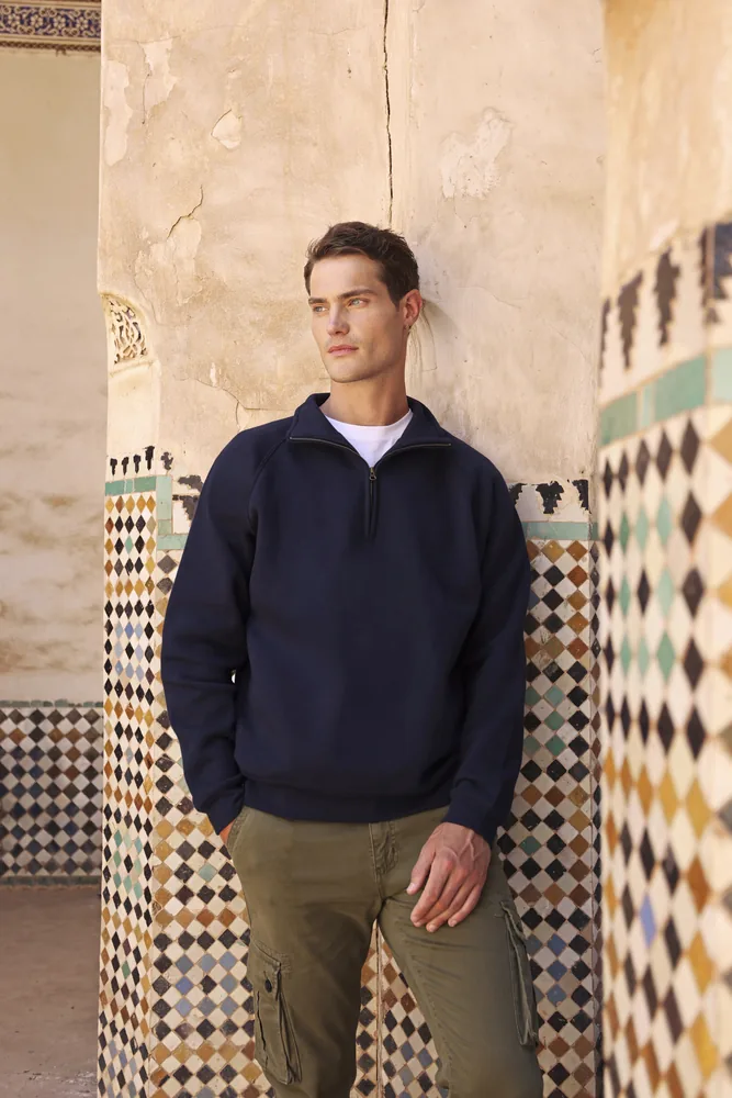 Iconic Premium Zip Neck Sweat
