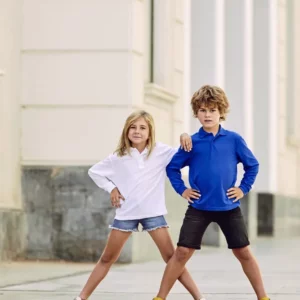 Kids´ Long Sleeve 65/35 Polo
