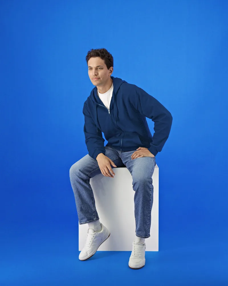 Softstyle® Midweight Fleece Adult Full Zip Hooded Sweatshirt