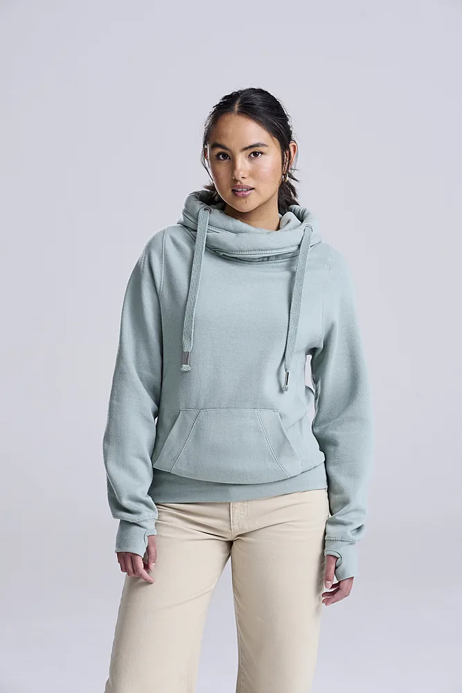 Cross Neck Hoodie