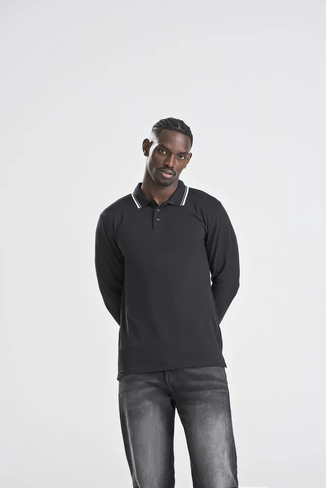 Long Sleeve Tipped 100 Polo
