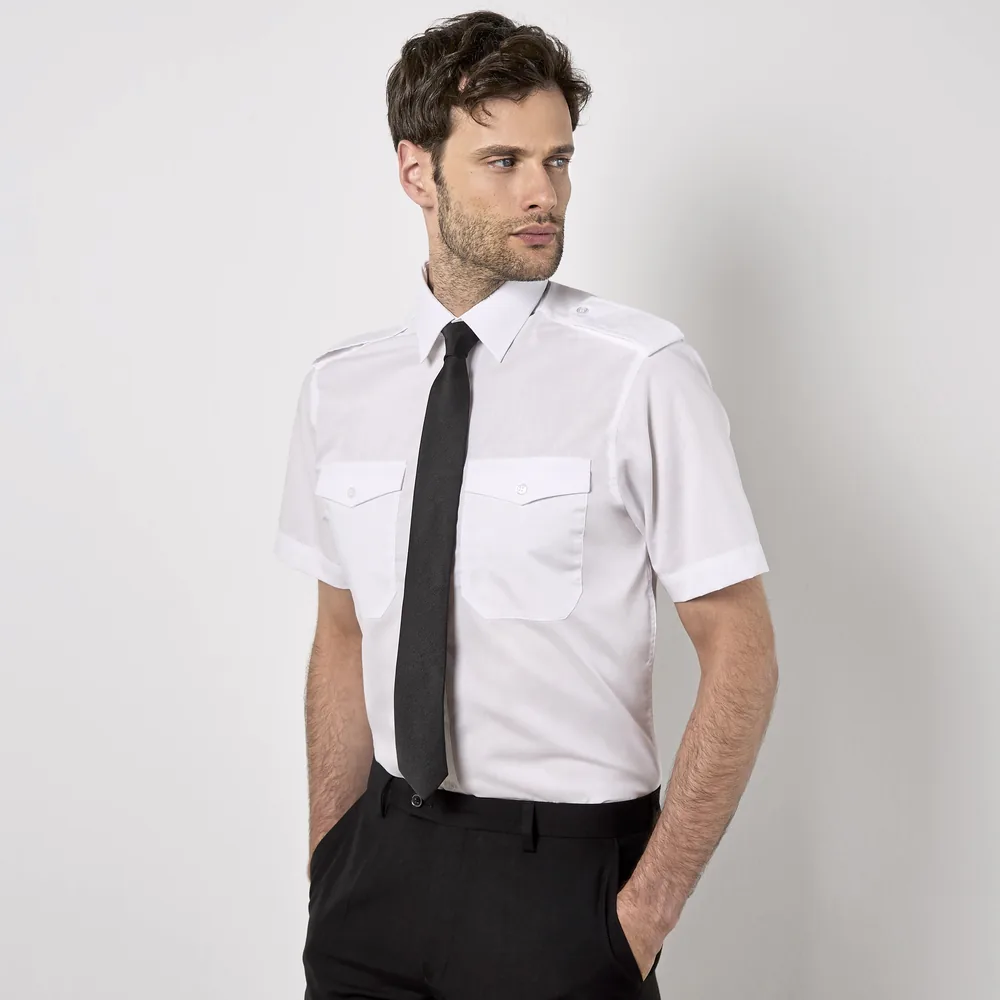 Men´s Tailored Fit Pilot Shirt Short Sleeve