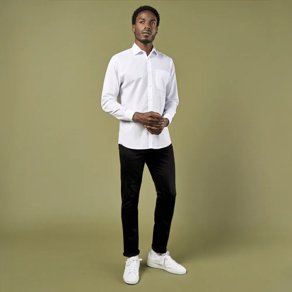 Men´s Tailored Fit Poplin Shirt Long Sleeve