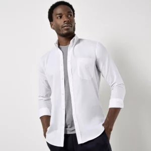 Men`s Slim Fit Workwear Oxford Shirt Long Sleeve