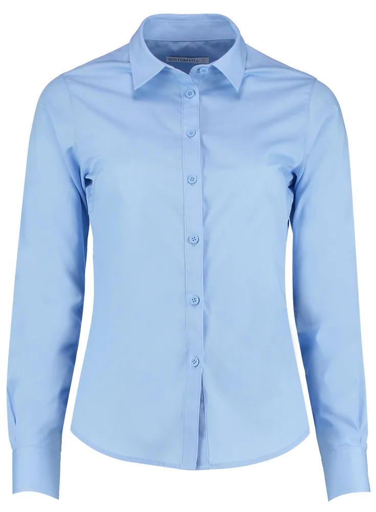 Women´s Tailored Fit Poplin Shirt Long Sleeve – Image 2