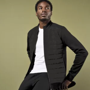 Regular Fit Quilted Full Zip Sweatshirt