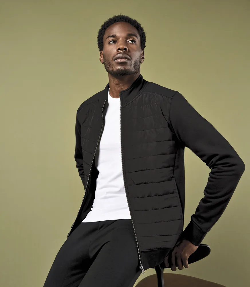 Regular Fit Quilted Full Zip Sweatshirt