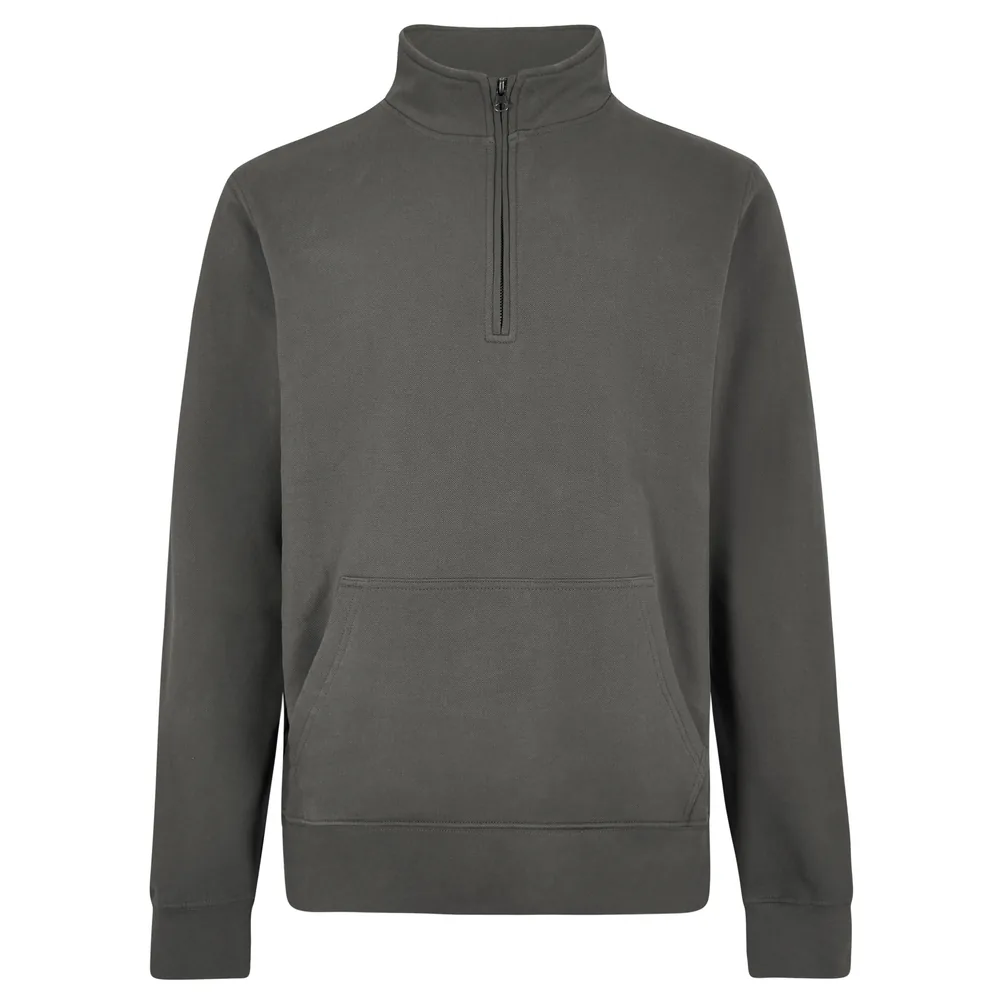 Regular Fit 1/4 Zip Pique Sweatshirt – Image 2