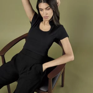 Women`s Regular Fit Keyhole Neck Top