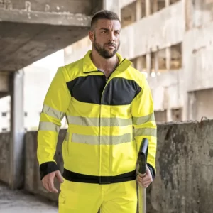 EOS Hi-Vis Workwear Softshell Jacket With Printing Area