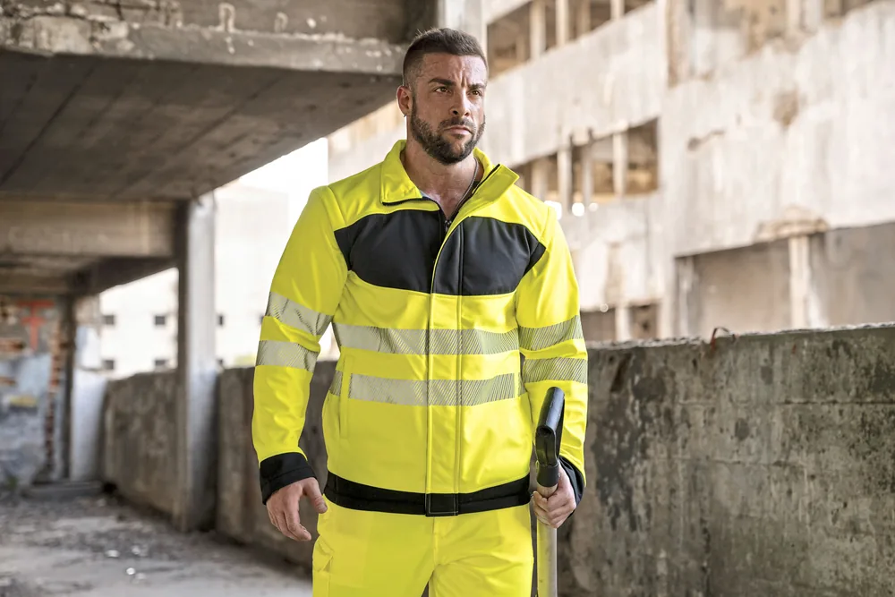 EOS Hi-Vis Workwear Softshell Jacket With Printing Area