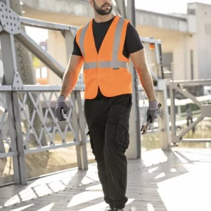 Hi-Vis Safety Vest With 3 Reflective Stripes Bremen