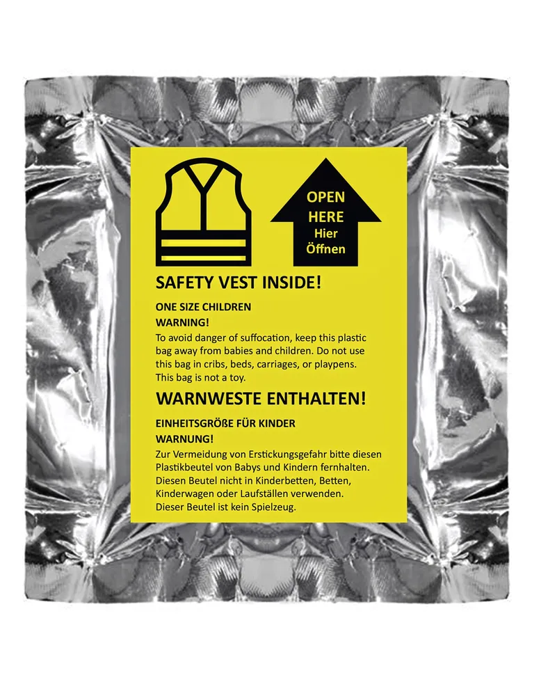 Children´s Safety vest in mini vacuum packaging “Billund”