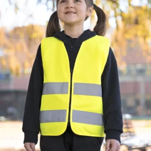 Kids´ Hi-Vis Safety Vest With Front Zipper Aalborg