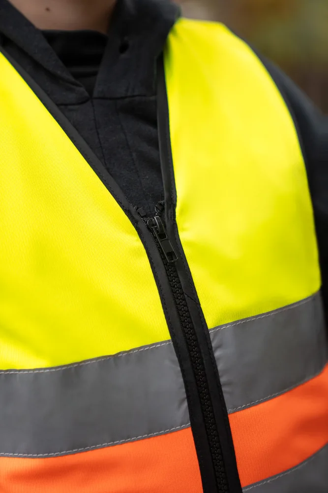 Kids´ Hi-Vis Safety Vest With Front Zipper Aalborg – Image 4