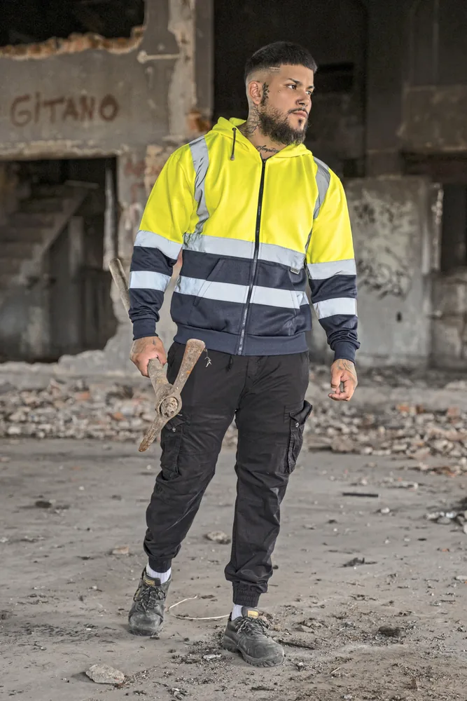 Hi-Vis Workwear Hooded Sweat-Jacket Galway