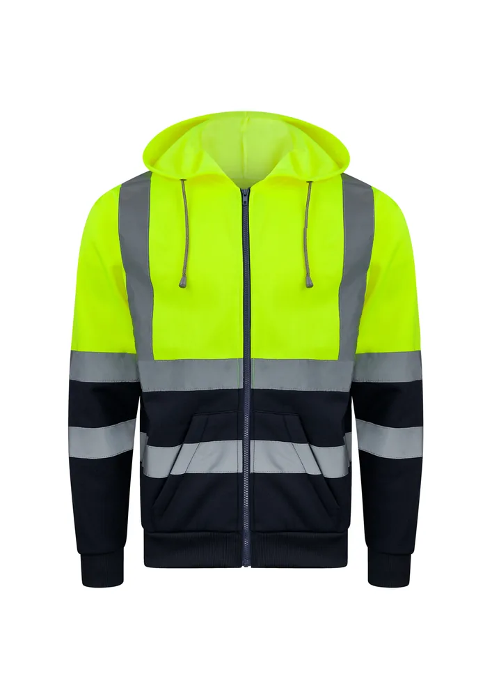Hi-Vis Workwear Hooded Sweat-Jacket Galway – Image 2