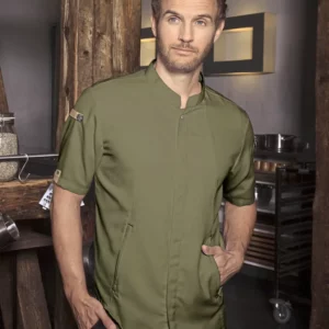 Short Sleeve Chef Jacket Green-Generation