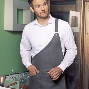 Asymmetrical Bib Apron Classic With Pocket