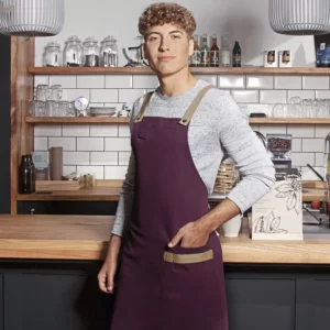 Bib Apron Urban-Look With Cross Straps And Pocket