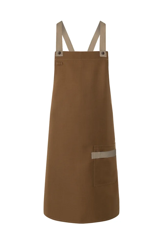 Bib Apron Urban-Look With Cross Straps And Pocket – Image 2