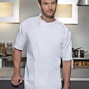 Short-Sleeve Throw-Over Chef Shirt Basic