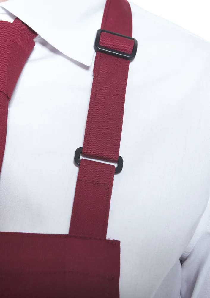 Oversized Bib Apron Basic with Buckle and Pocket – Image 3