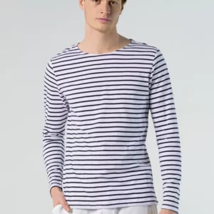 Men´s Long Sleeve Striped T-Shirt Marine