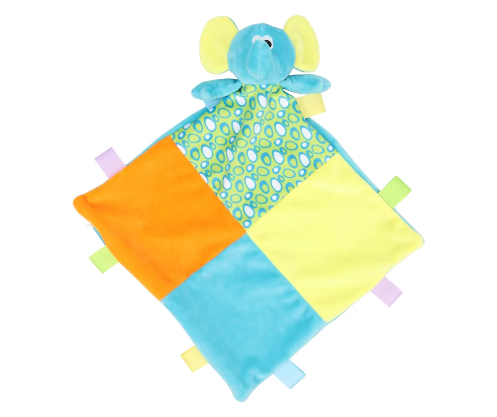 Baby Multi Coloured Comforter With Rattle – Image 2