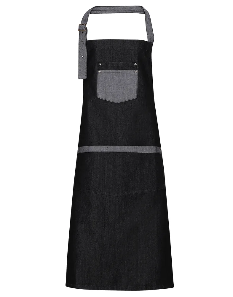 Domain Contrast Denim Bib Apron – Image 2