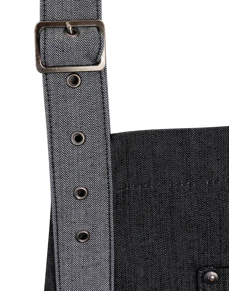 Domain Contrast Denim Bib Apron – Image 3